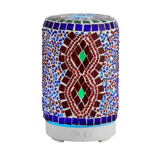 新款七彩馬賽克土耳其藍神眼輕奢風格室內(nèi)加濕霧化器七彩漸變定時